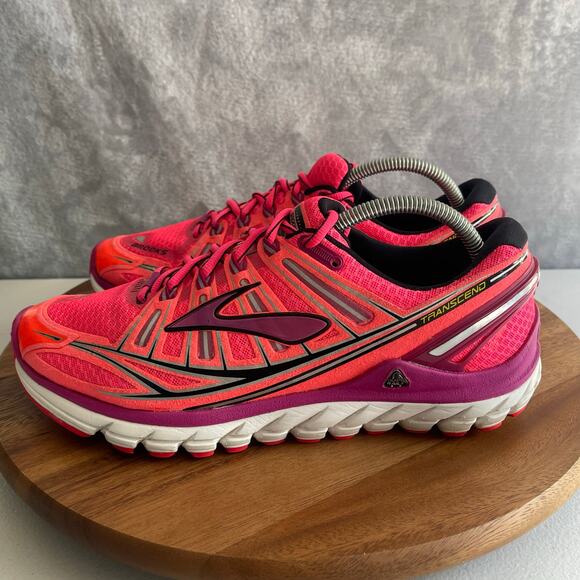Brooks Womens 11 Transcend Ultimate Ride 1201501B878 Pink Running Shoes Sneakers - Picture 6 of 16